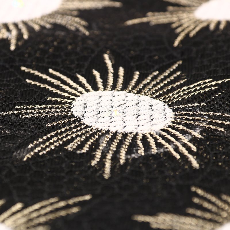 Black and White Laces Fabric High-end French Net Lace