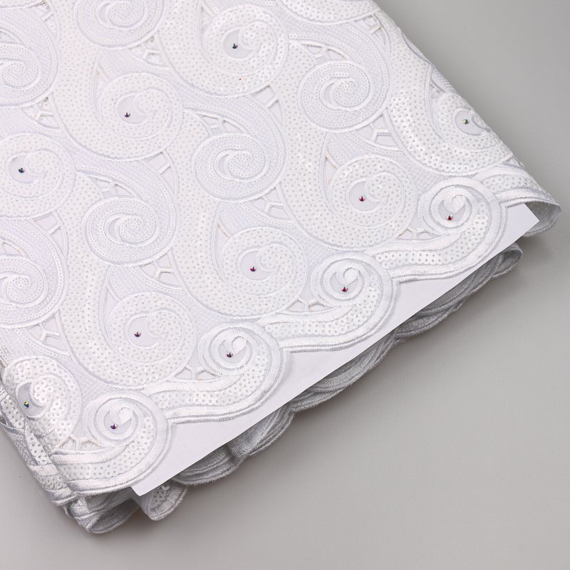 Elegant Premium Collection Luxury Organza Lace with Handcut and Sequins