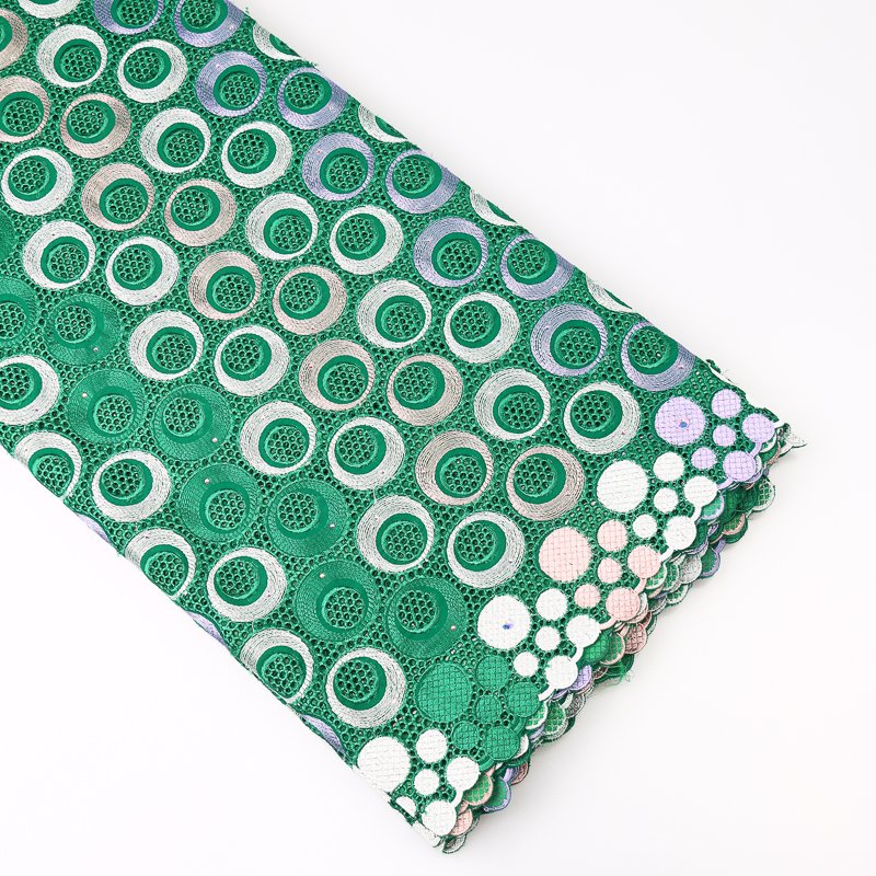 Authentic Swiss Voile Laces Fabrics with Stones Fits for Big Occassions
