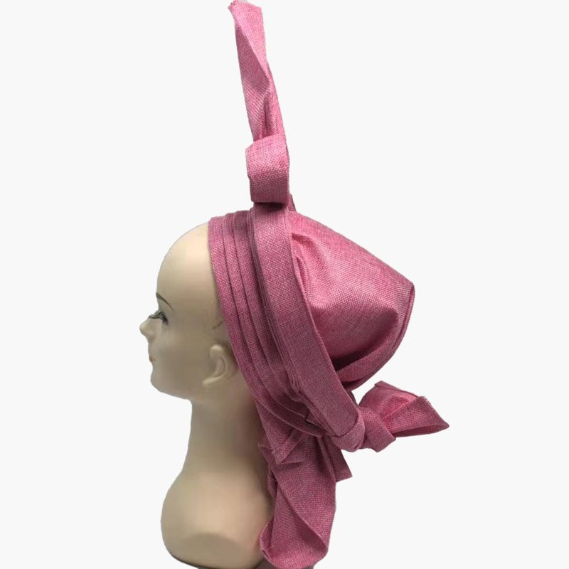 African latest headtie autogele head style cap hatasooke dusty pink 1