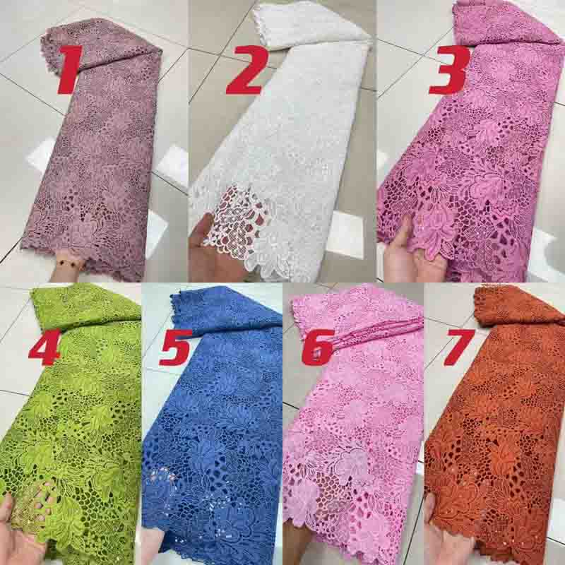 african guipure chord laces embroidery fabrics aso ebi styles 8 1