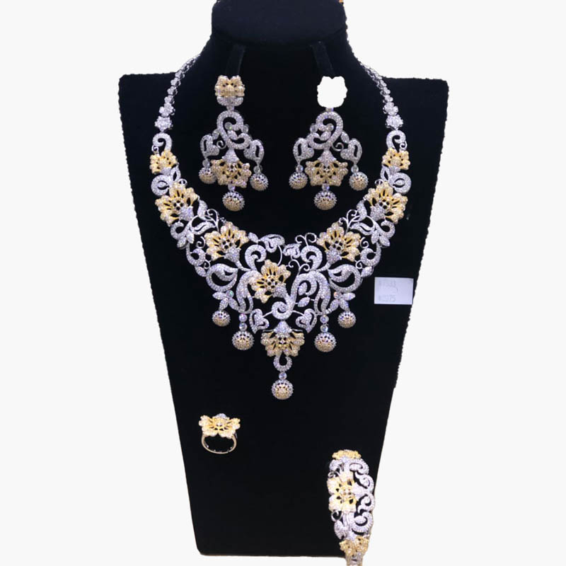 luxury jewellry zircon necklaces earrings rings bracelets high quality 10
