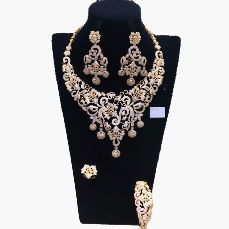 luxury jewellry zircon necklaces earrings rings bracelets high quality 11
