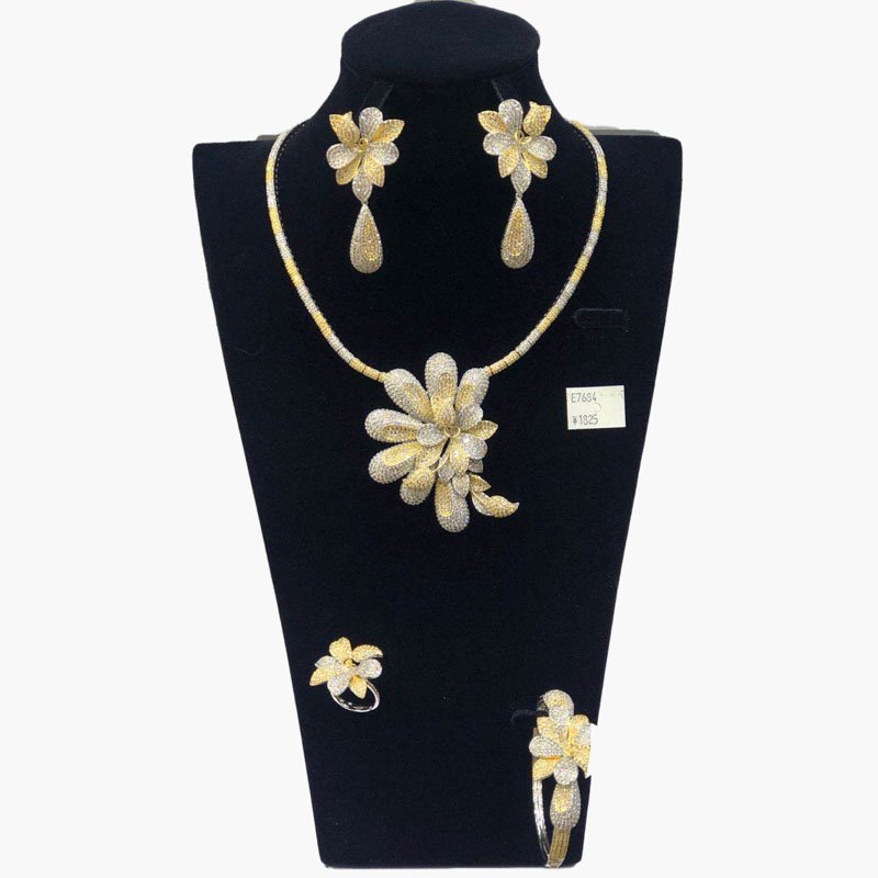 luxury jewellry zircon necklaces earrings rings bracelets high quality 13