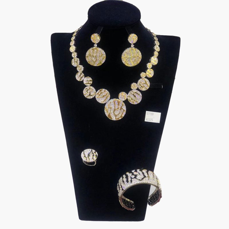 luxury jewellry zircon necklaces earrings rings bracelets high quality 15