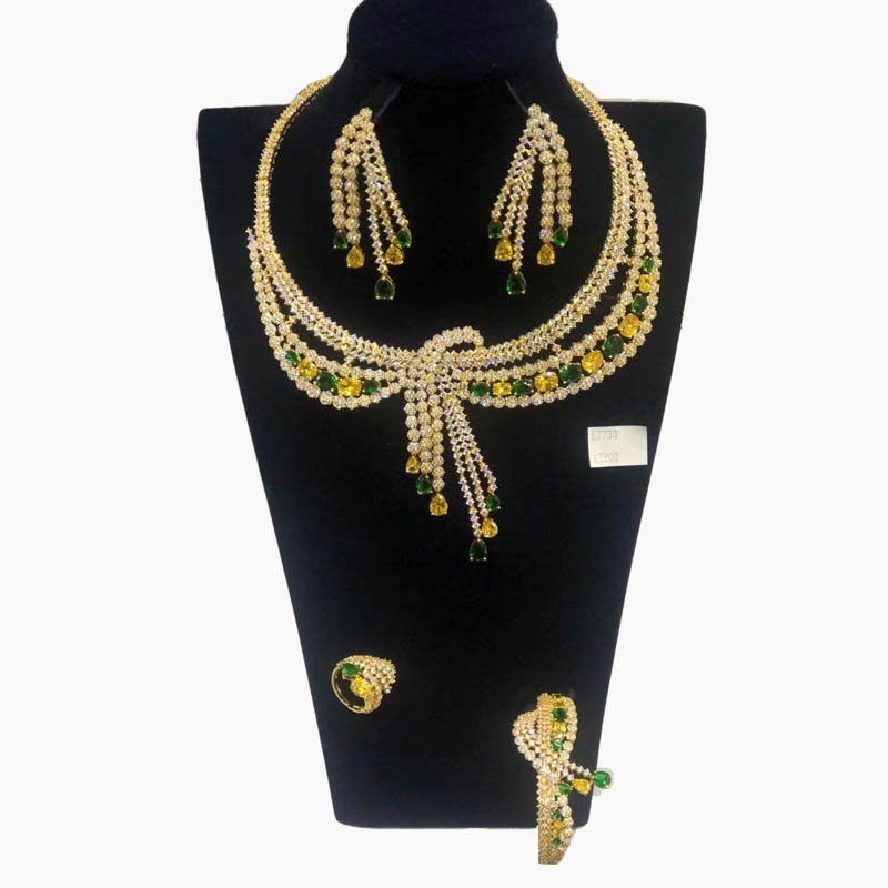 luxury jewellry zircon necklaces earrings rings bracelets high quality 16