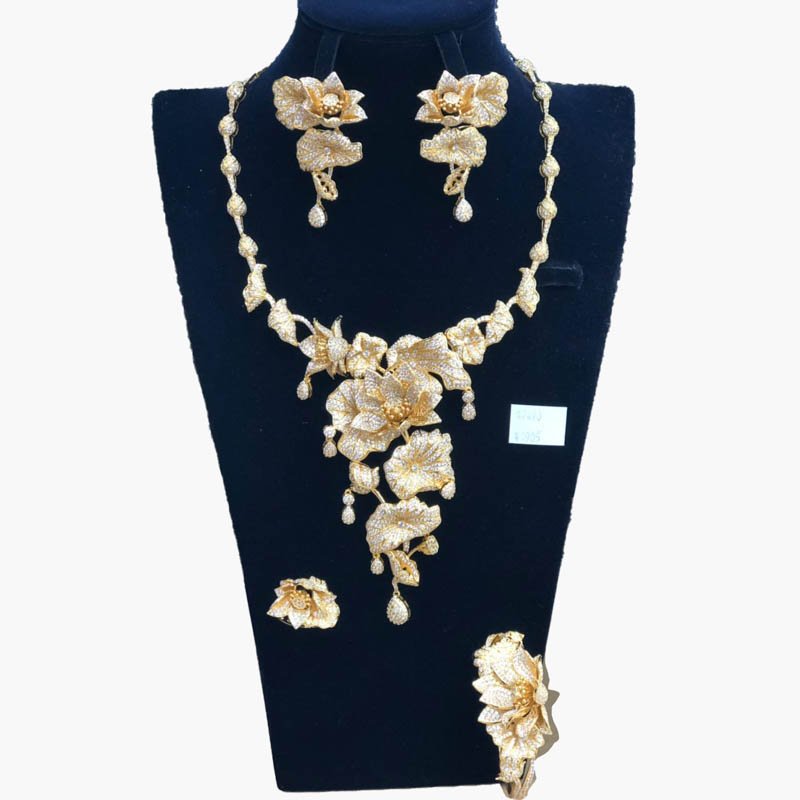 luxury jewellry zircon necklaces earrings rings bracelets high quality 3