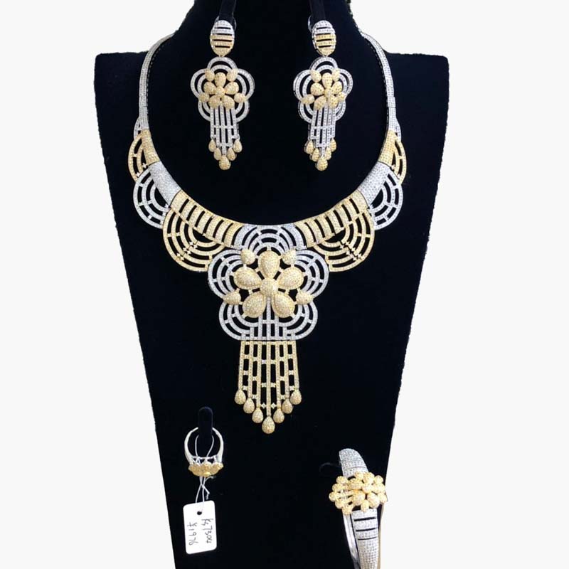 luxury jewellry zircon necklaces earrings rings bracelets high quality 5