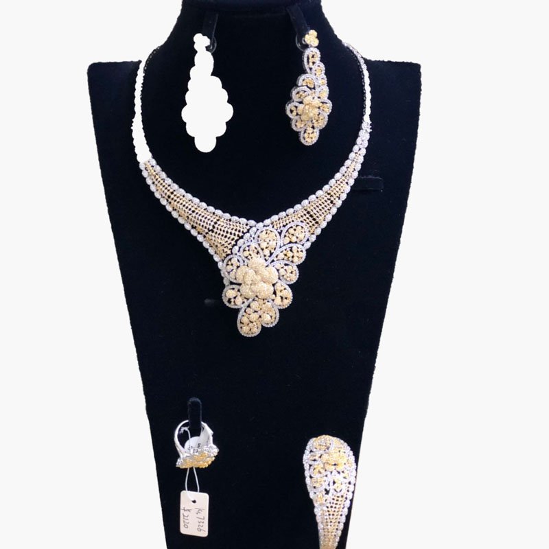 luxury jewellry zircon necklaces earrings rings bracelets high quality 6
